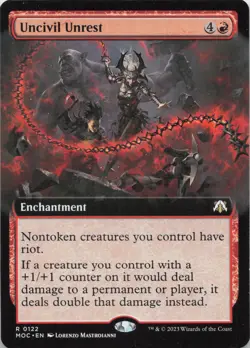 Uncivil Unrest (Extended Art) R Commander: March of the Machine 122 - LP MTG - Image 1