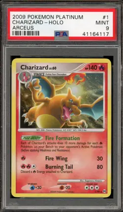 Pokemon Charizard Platinum Arceus Holo Rare #1 PSA 9 Mint - Image 1