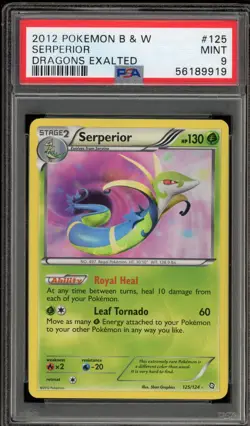 Pokemon Serperior Dragons Exalted Holo Secret Rare #125 PSA 9 Mint - Image 1
