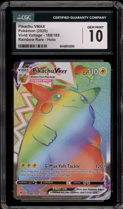 Pokemon Pikachu Vivid Voltage Secret Rare Full Art #188 CGC 10 Gem Mint - Image 1