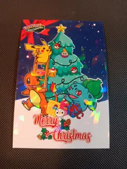 Pokemon 2024 Card Database Christmas Pikachu & Gen 1 Starter Holo Peru US Seller - Image 1