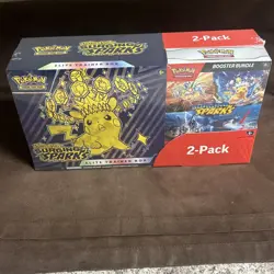 Pokemon Surging Sparks ETB + Booster Bundle Costco 2-pack Sealed New - Image 1