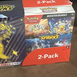 Pokemon Surging Sparks ETB + Booster Bundle Costco 2-pack Sealed New - Image 4