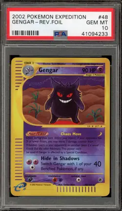 Pokemon Gengar Expedition Reverse Holo Rare #48 PSA 10 Gem Mint - Image 1