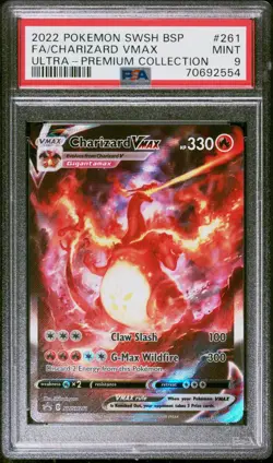 2022 Pokemon Swsh Black Star Promo #261 Charizard VMAX FA Ultra-Premium PSA 9 - Image 1