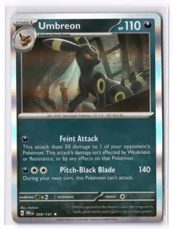 Pokemon Umbreon 059/131 Rare Holo Prismatic Evolutions SV TCG Pack Fresh - Image 1
