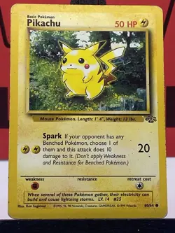 Pikachu 60/64 Jungle WOTC Pokemon TCG Regular Common 1999 HP - Image 3