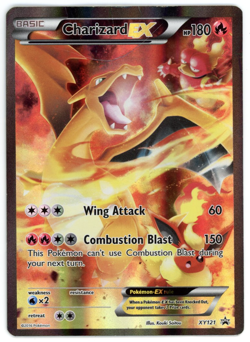 CHARIZARD EX 2016 Pokemon XY Black Star Promo Full Art Holo #XY121 Damaged - Image 1
