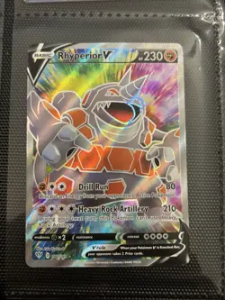 Rhyperior V 181/189 Ultra Rare Darkness Ablaze Pokemon Card - NM - Image 1