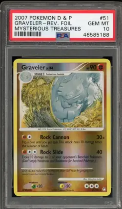 Pokemon Graveler Mysterious Treasures Reverse Holo #51 PSA 10 Gem Mint - Image 1