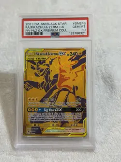 Pokemon Pikachu & Zekrom GX Premium Coll. Full Art Promo SM248 PSA 10 Gem Mint - Image 1