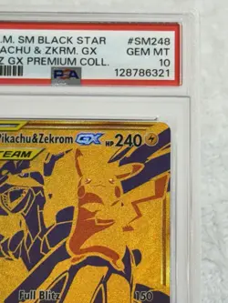 Pokemon Pikachu & Zekrom GX Premium Coll. Full Art Promo SM248 PSA 10 Gem Mint - Image 5