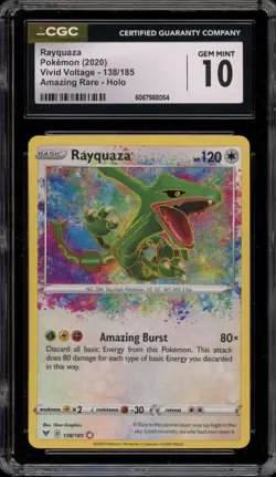 Pokemon Rayquaza Vivid Voltage Amazing Rare #138 CGC 10 Gem Mint - Image 1