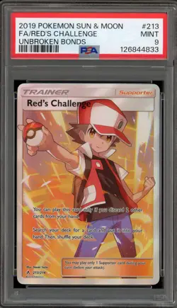 Pokemon Red's Challenge Unbroken Bonds Full Art #213 PSA 9 Mint - Image 1