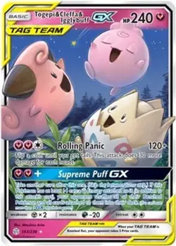 Togepi & Cleffa & Igglybuff GX (#143/236) - Holof SM - Cosmic Eclipse NM Pokemon - Image 1