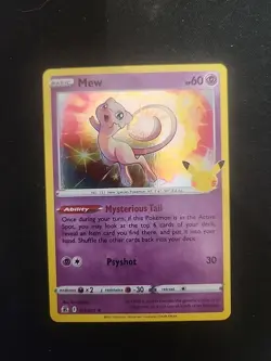 Pokemon Mew Holo Rare TCG Celebrations 25th Anniversary Card 2021 NM Condition - Image 2