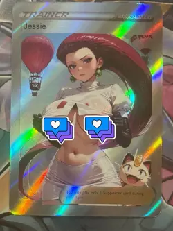 Pokemon Jessie Anime Waifu Custom DIY Trainer Art Pokemon card - Image 1
