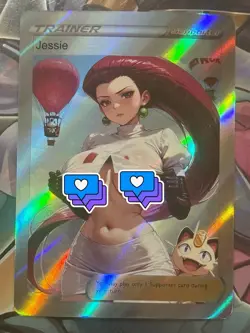 Pokemon Jessie Anime Waifu Custom DIY Trainer Art Pokemon card - Image 2