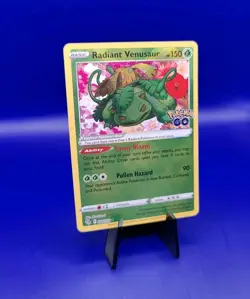 Radiant Venusaur 004/078 Pokemon GO Ultra Rare Holo Set Shiny Pokemon Card TCG - Image 2