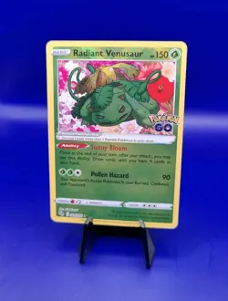 Radiant Venusaur 004/078 Pokemon GO Ultra Rare Holo Set Shiny Pokemon Card TCG - Image 3