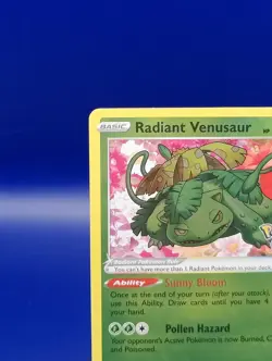 Radiant Venusaur 004/078 Pokemon GO Ultra Rare Holo Set Shiny Pokemon Card TCG - Image 4