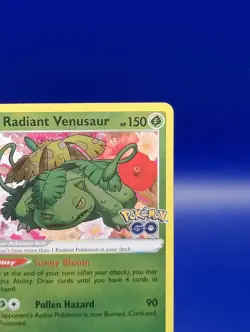 Radiant Venusaur 004/078 Pokemon GO Ultra Rare Holo Set Shiny Pokemon Card TCG - Image 5