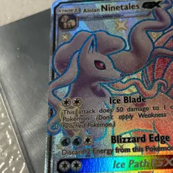 Alolan Ninetales GX - SV53/SV94 - Pokemon Hidden Fates Sun & Moon Shiny Card NM - Image 5