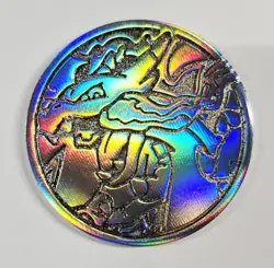 Mega Charizard X EX UPC Ultra Premium Collection Silver PRIZM Coin 2025 Pokemon - Image 1