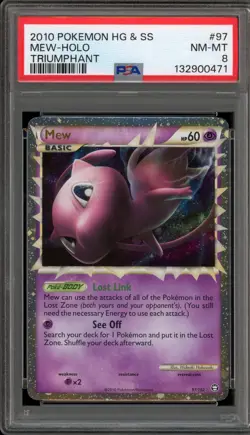 Pokemon Mew Prime Triumphant Holo Ultra Rare #97 PSA 8 - Image 1