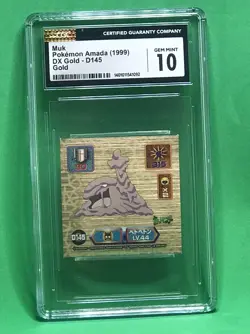 CGC 10 Gem Mint D145 MUK - 1999 AMADA POKEMON JAPANESE SUPER DX GOLD RARE - Image 1