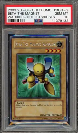 Yu-Gi-Oh! Beta The Magnet Warrior Duelist of the Roses Promo DOR-002 PSA 10 - Image 1