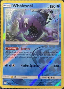 Wishiwashi 62/236 Sm-Cosmic Eclipse Reverse Holo (See Photos) Pokemon Card - Image 1