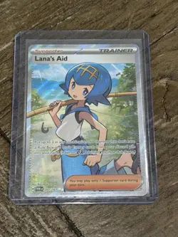 Pokemon TCG Lana's Aid Full Art Trainer, Twilight Masquerade, Card 207/167 - Image 1