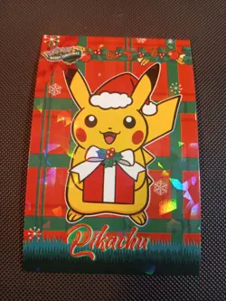 Pokemon 2024 Card Database Christmas Set Pikachu 1 Cracked Holo Peru US Seller - Image 1
