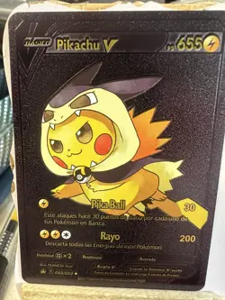 Pikachu Vuelo V Black Foil?? Fan Art??German Card - Image 1