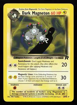Dark Magneton 28/82 Rare Team Rocket Pokemon Card - Image 1