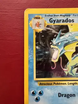 Gyarados 6/102 Holo Rare Base Set Unlimited Pokemon Card HP No Creases - Image 2