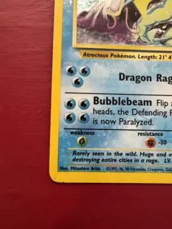 Gyarados 6/102 Holo Rare Base Set Unlimited Pokemon Card HP No Creases - Image 5