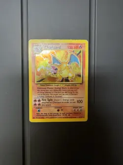 Pokemon TCG Charizard Base Set Holo Unlimited Rare Card 4/102 - Image 1