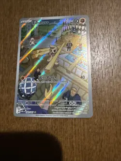 Pokemon TCG Timburr Holo Card 183/167 Sv06: Twilight Masquerade NM Condition - Image 2