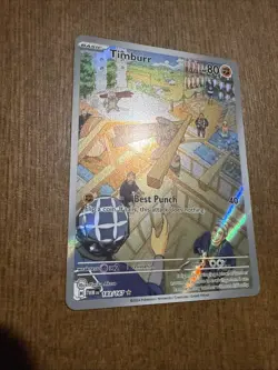 Pokemon TCG Timburr Holo Card 183/167 Sv06: Twilight Masquerade NM Condition - Image 4