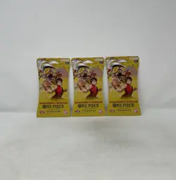 One Piece TCG Kingdoms Of Intrigue 12-Card Booster Pack Lot of 3 - Image 1