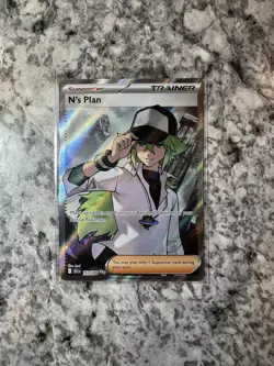 N's Plan 163/086 Scarlet & Violet Black Bolt Holo Pokemon Card Trainer NM - Image 1