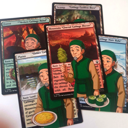 MTG Altered Art Card Land Set - Avatar Cabagge Merchant Magic the Gathering - Image 1