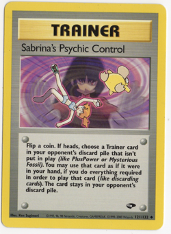 Sabrina's Psychic Control 121/132 Gym Challenge Pokemon Card - Image 1
