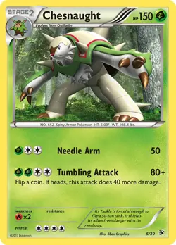 Chesnaught 5/39 Kalos Starter Set Non holo Pokemon Card NM - Image 1