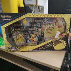 Pokemon Cards Crown Zenith Pikachu Vmax Premium Collection Box Sealed 7 Packs - Image 1