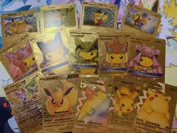 55 Pack Pokemon Card Foil GOLD PACK CARDS TCG GX Fan Art - Image 1
