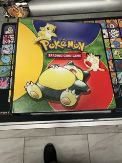 Vintage 1999 Ultra Pro WOTC Pokemon TCG 3-Ring Binder Card Holder Snorlax Meowth - Image 1