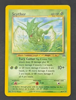 Pokemon Card Scyther 46/75 Neo Discovery - Lightly Played - Image 1